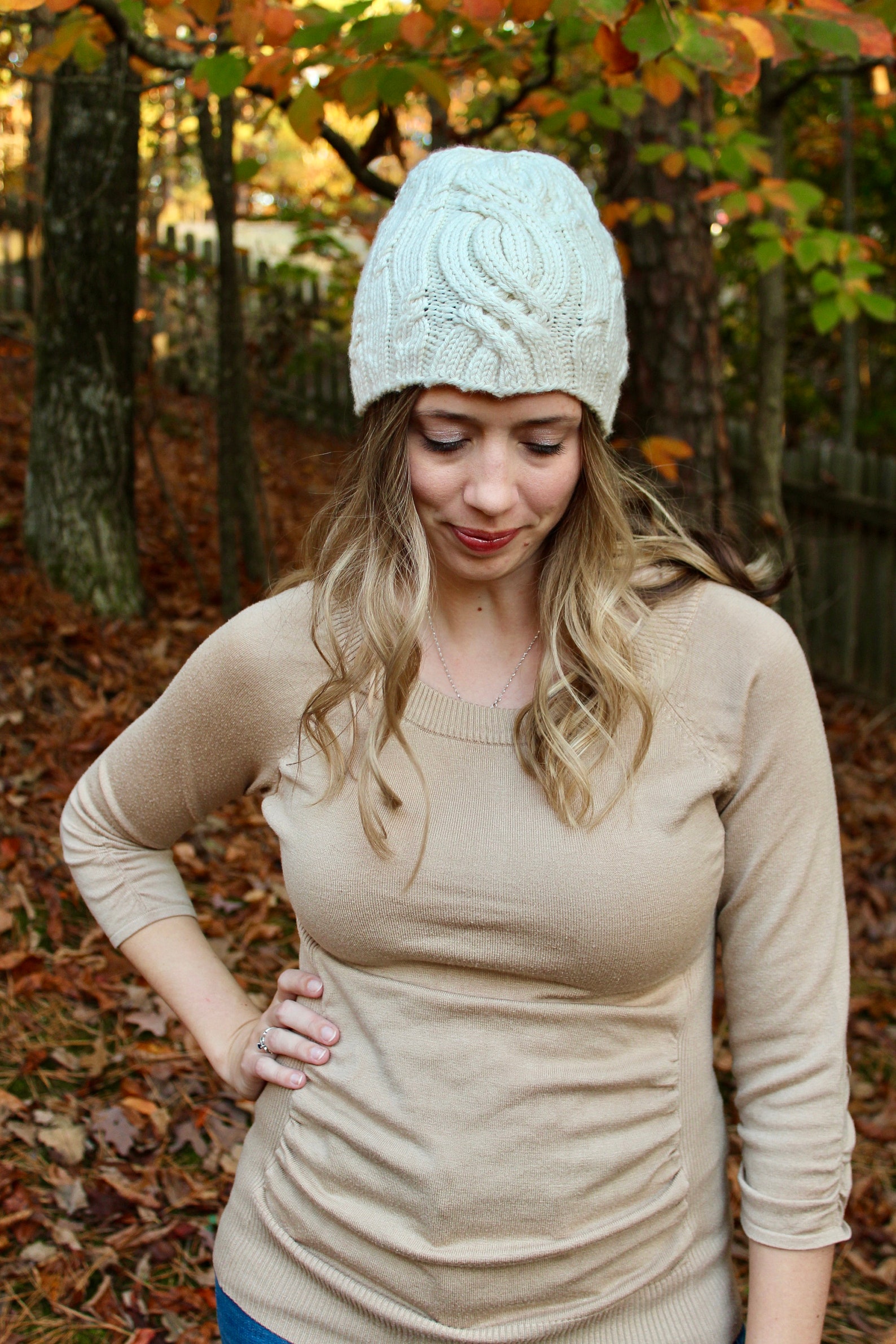 Knitting Pattern PDF | Serene Snow Hat Pattern | Cable Beanie Knitting ...