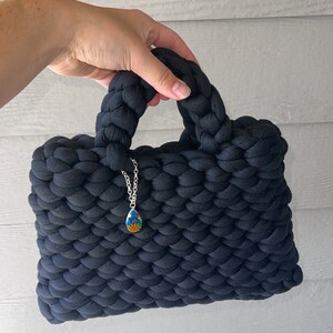 Medium Woven Top Handle Bag