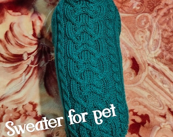 Sweater Knitting Pattern - Cat Sweater, Raglan, Dog Sweater, Pet Clothes,Dogs,Cats,Small Dogs, DIY Project, Knitting Tutorial.Size S,M,L,XL