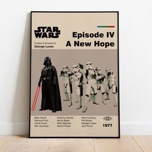 STAR WARS POSTER - Darth Vader - Stormtrooper - Mid Century Modern Poster - Minimalist Art Poster - Digital Art - Printable Art - Wall Art