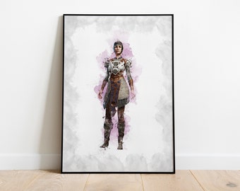 BALDUR'S GATE POSTER - Cartel de Shadowheart - Cartel de videojuegos - Arte digital - Arte imprimible - Arte de pared - Arte de acuarela - Descarga digital