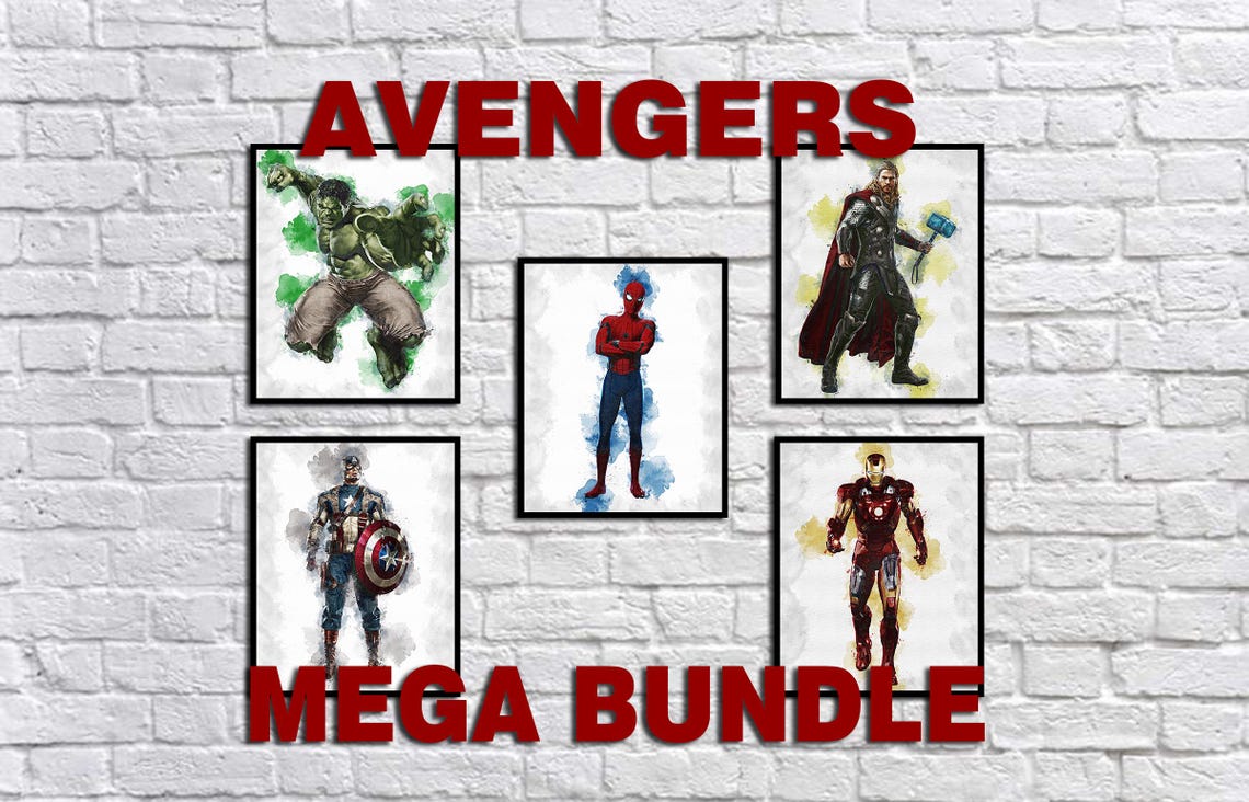 AVENGERS POSTER - Marvel Poster - Iron Man, Captain America, Hulk ...