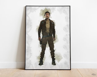POSTER DI CASSIAN ANDOR - Poster di Star Wars - Download digitale - Stampa digitale - Stampa di Star Wars - Arte ad acquerello - Arte stampabile