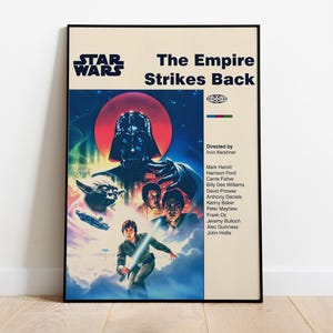 STAR WARS POSTER - Empire Strikes Back Poster - Mid Century Modern Poster - Minimalist Art Poster - Digital Art - Printable Art