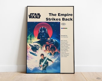 POSTER DI STAR WARS - Poster de L'Impero colpisce ancora - Poster moderno di metà secolo - Poster d'arte minimalista - Arte digitale - Arte stampabile