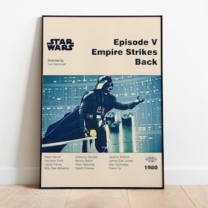 STAR WARS POSTER - Empire Strikes Back Poster - Mid Century Modern Poster - Minimalist Art Poster - Digital Art - Printable Art