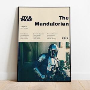 MANDALORIAN POSTER - Star Wars Poster - Mid Century Modern Poster - Minimalist Art Poster - Digital Art - Printable Art - Mandalorian Art