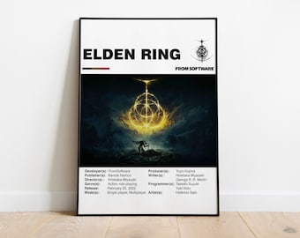 ELDEN RING POSTER - Poster del videogioco - Arte digitale - Arte stampabile - Arte della parete - Download digitale - Poster della sala giochi