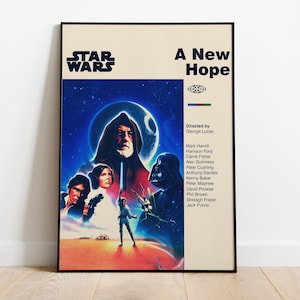 STAR WARS POSTER - A New Hope Poster - Mid Century Modern Poster - Minimalist Art Poster - Digital Art - Printable Art - Wall Art - Home Art