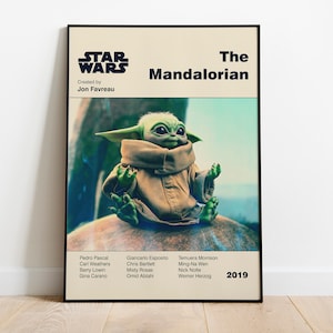 MANDALORIAN POSTER - Star Wars Poster - Mid Century Modern Poster - Minimalist Art Poster - Digital Art - Printable Art - Mandalorian Art