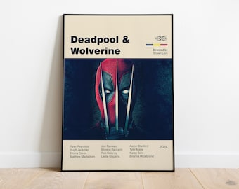 DEADPOOL & WOLVERINE Poster - Poster Marvel - Arte stampabile - Arte digitale - Arte della parete - Arte moderna di metà secolo - Decorazione per la casa