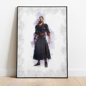 BALDUR&#39;S GATE POSTER - Gale Poster - Video Game Poster - Digital Art - Printable Art - Wall Art - Watercolor Art - Digital Download