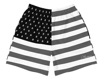Bitcoin U.S. Flag Athletic Shorts