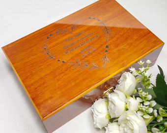 Personalized Memory Box,Custom Wooden Reminder Box For Friends,Birthday Memory Box, Beautiful Pattern Memory Box Birthday Gift, Storage Box