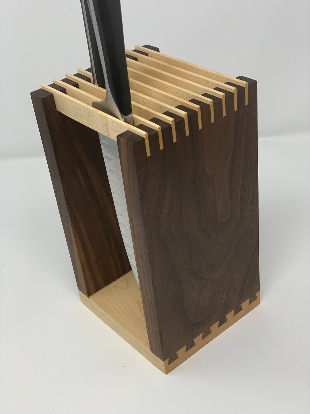 Knife Block Knife Holder Knife Stand Handmade Knife Block Etsy