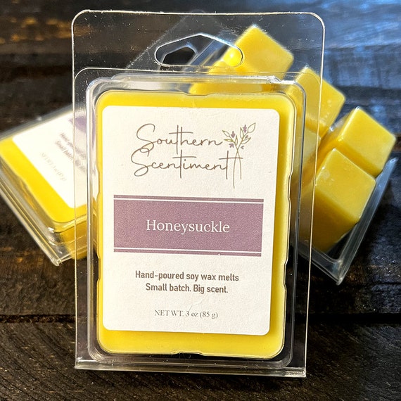 Pure Soy Wax Melts 1 pack Floral Scents Honeysuckle 6 cubes 