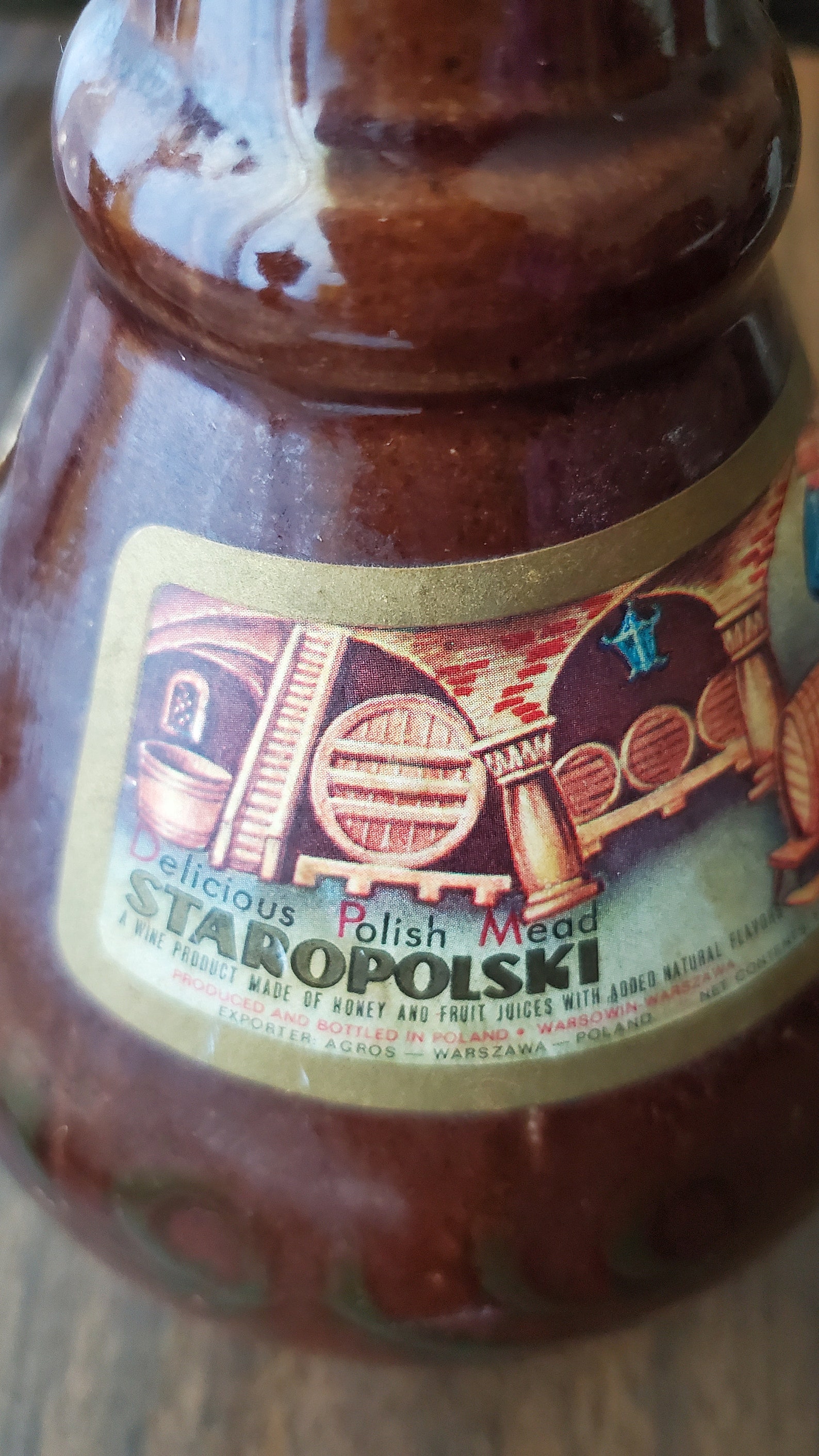 Vintage Staropolski Mead Ceramic Bottle Etsy UK