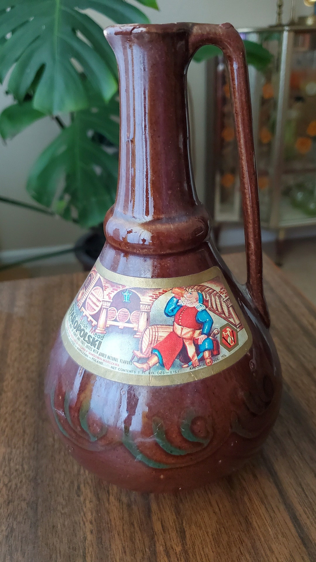 Vintage Staropolski Mead Ceramic Bottle Etsy UK