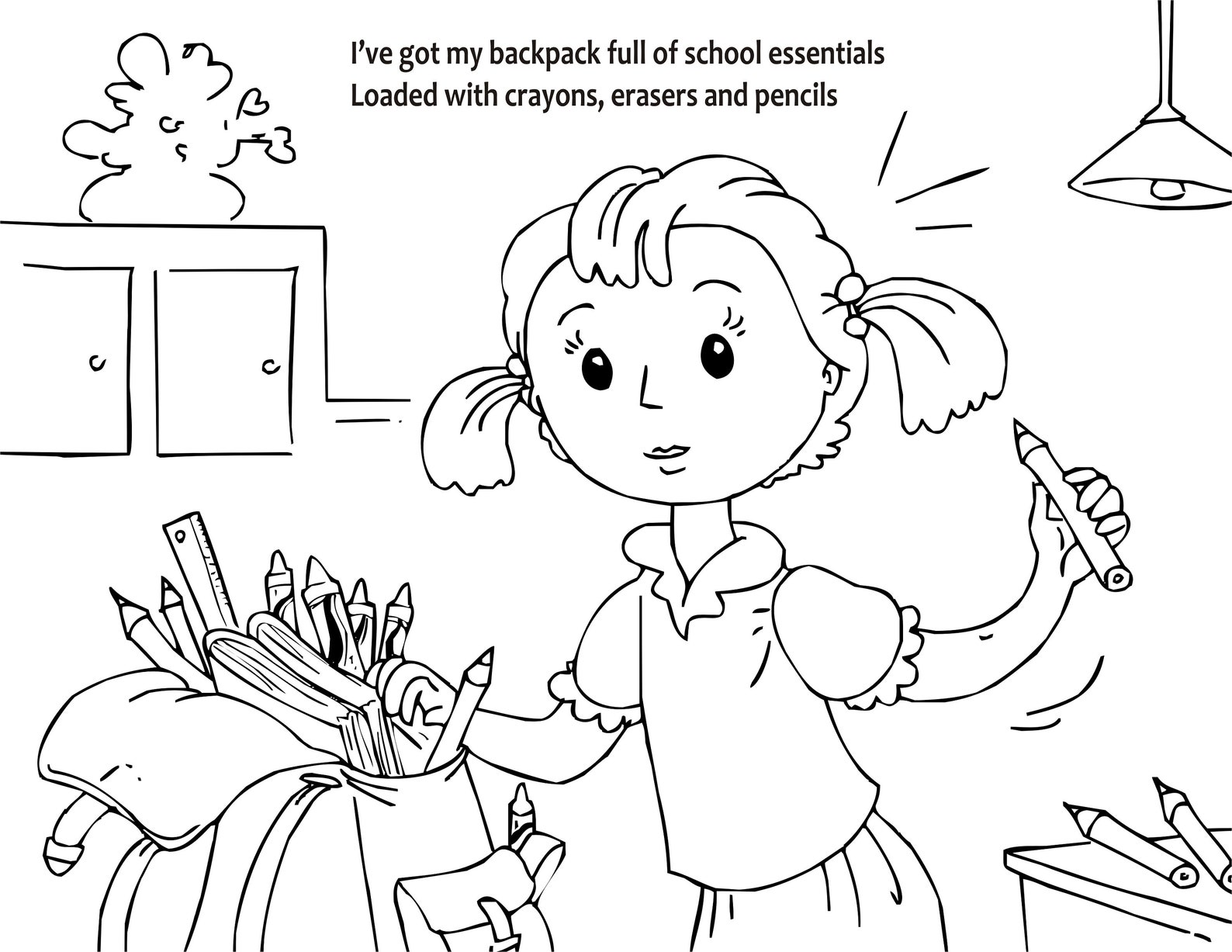 Printable Children's Storybook and Coloring Pages for Kids My First Day ...