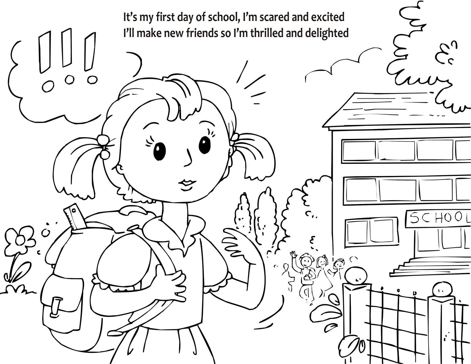 Printable Children&rsquo;s Storybook and Coloring Pages for Kids My First Day