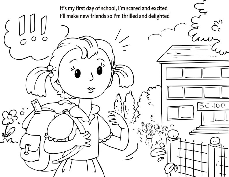 Printable Children's Storybook and Coloring Pages for Kids My First Day