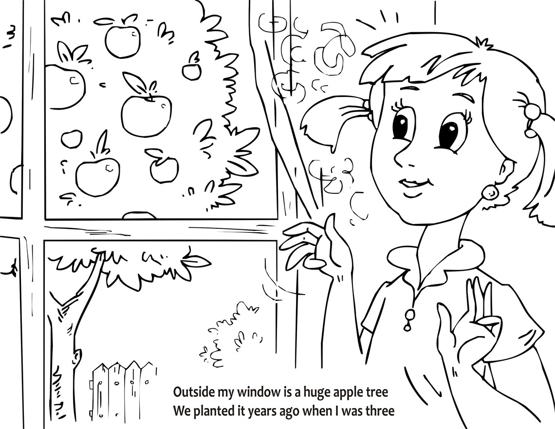 Printable Children's Storybook and Coloring Pages for Kids - Etsy