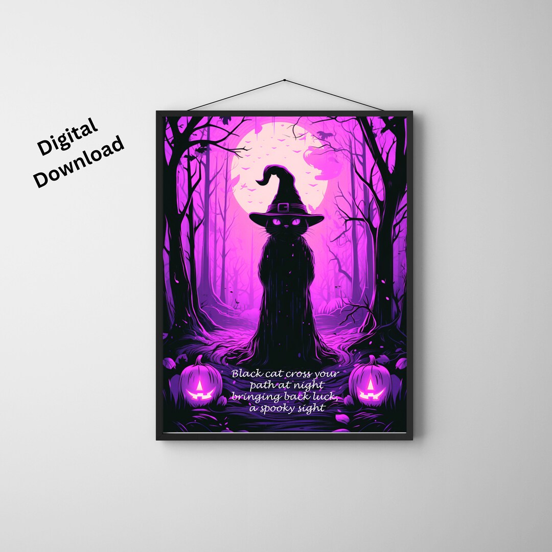 Halloween Print Digital Download Printable Halloween Art Etsy