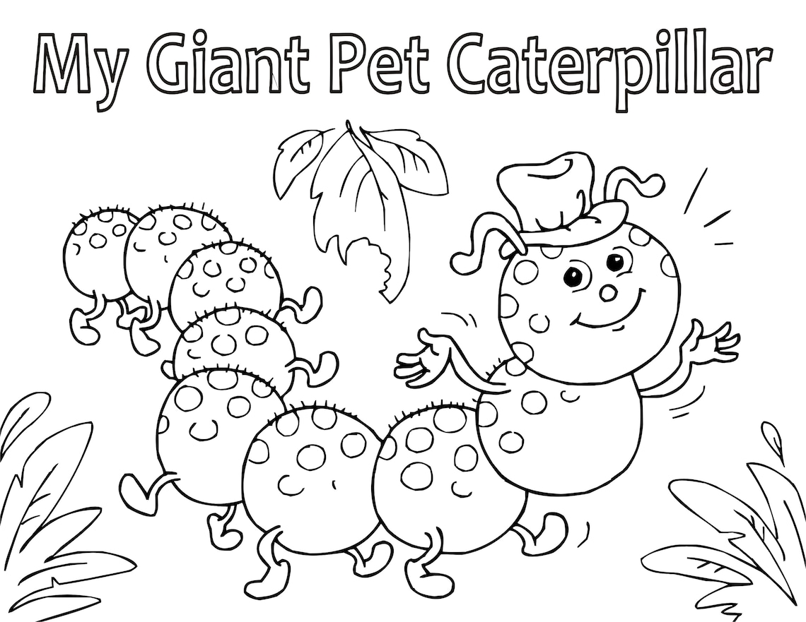 Printable Children's Storybook With Coloring Pages for - Etsy