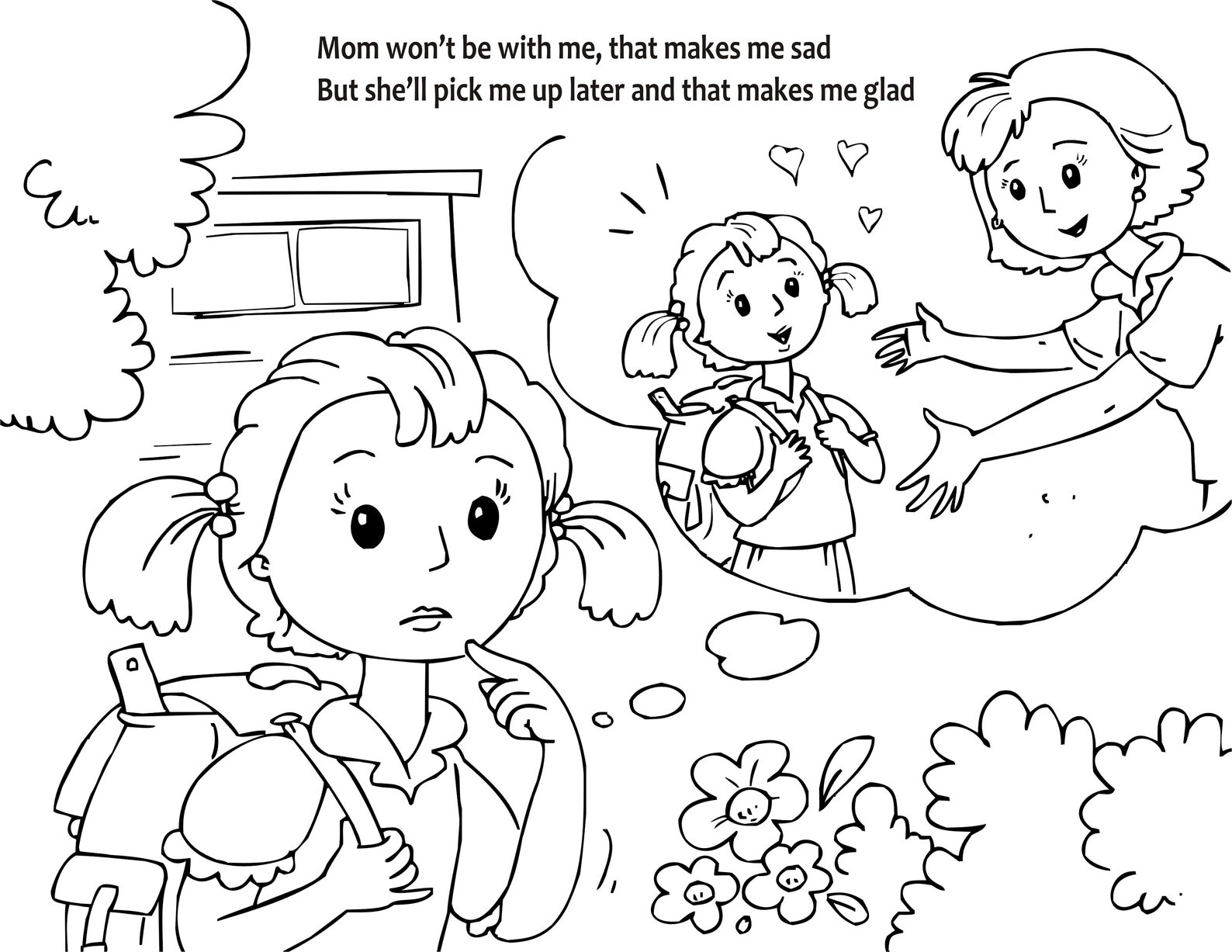 Printable Children's Storybook and Coloring Pages for Kids My First Day ...