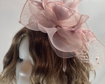 Bibi rose foncé vintage inspiré bibi chapeau de thé chapeau de fête fantaisie chapeau église Kentucky Derby chapeau mariage fantaisie chapeau de bal bibi