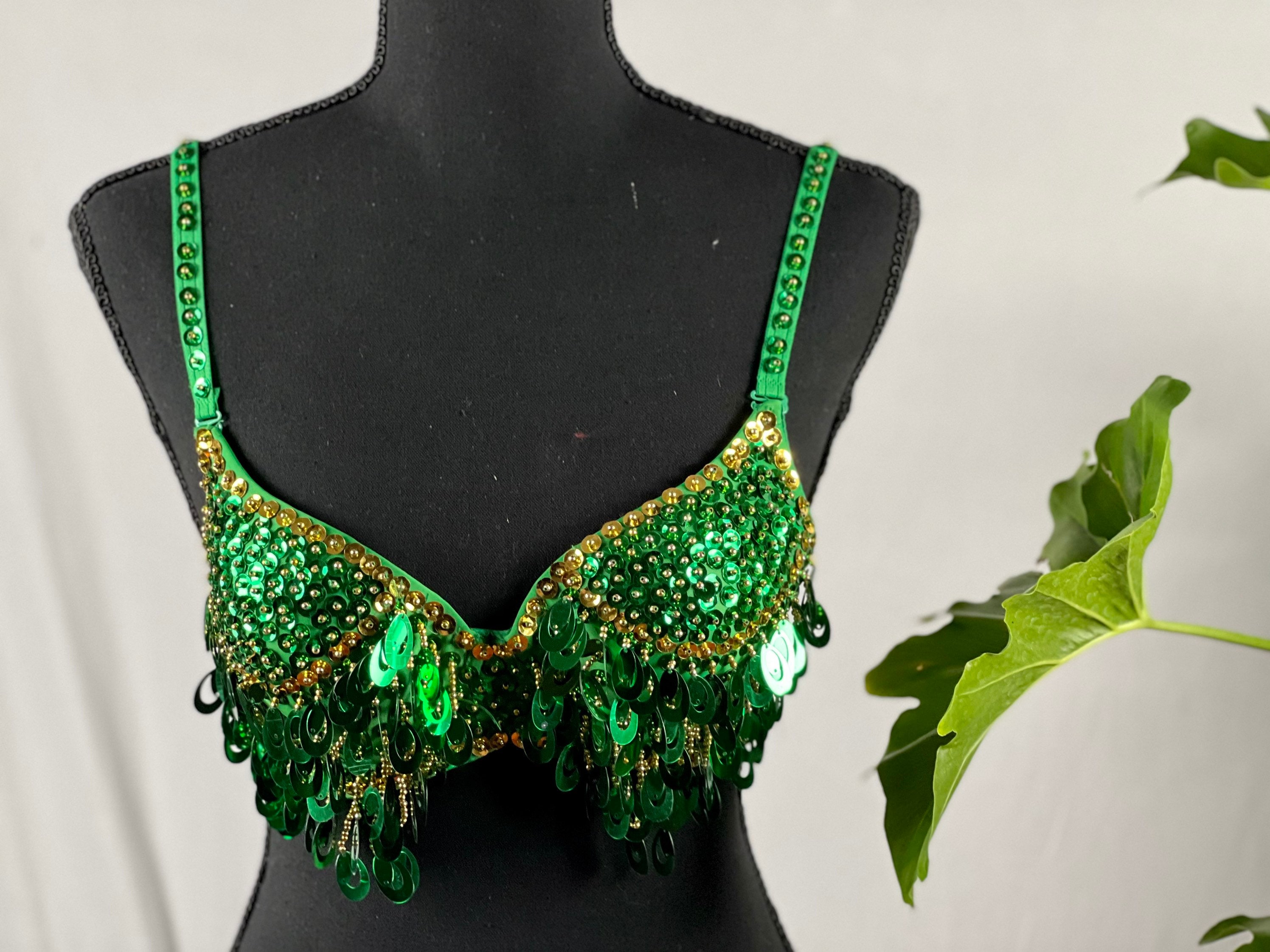 Green sequin bralette outlet