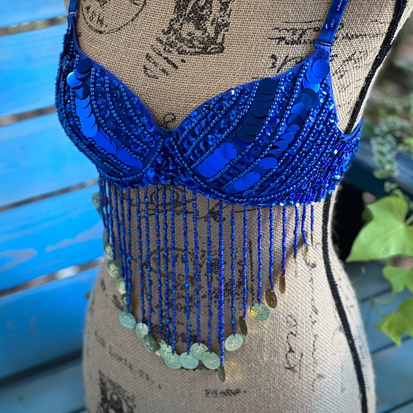 Royal Blue Belly Dance Costume - Etsy