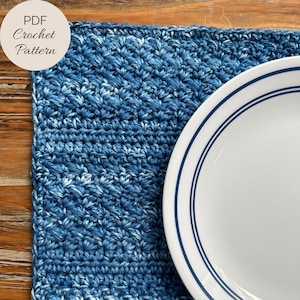 CROCHET PATTERN - Mason Lake Placemat Pattern - Crochet Placemat Pattern