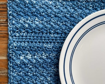 CROCHET PATTERN - Mason Lake Placemat Pattern - Crochet Placemat Pattern