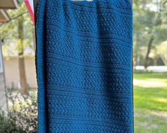 Mason Lake Crochet Throw Blanket Pattern - Easy Textured Throw Blanket (PDF Pattern)