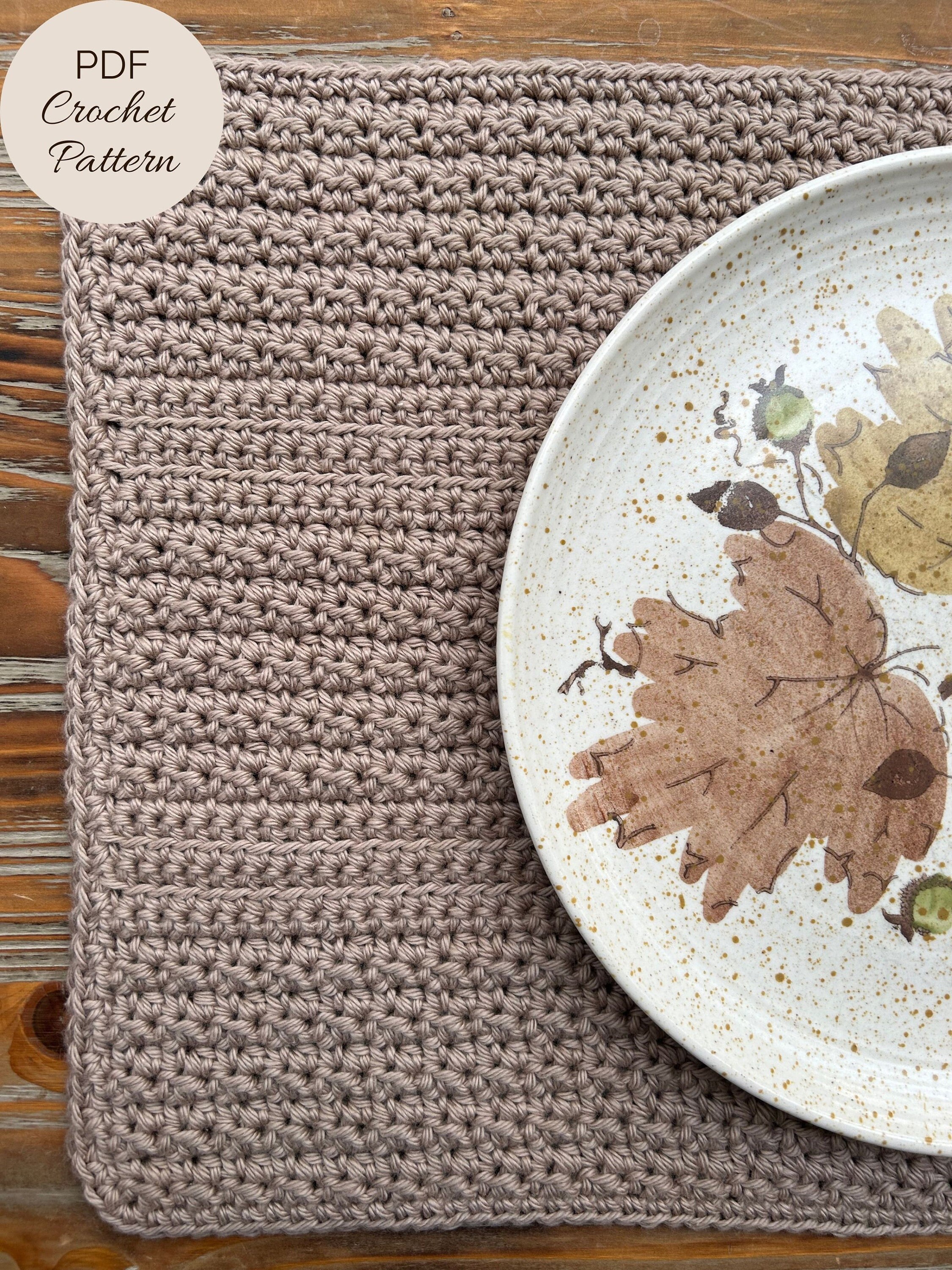 CROCHET PATTERN Pecan Grove Placemat Pattern Crochet Placemat Pattern