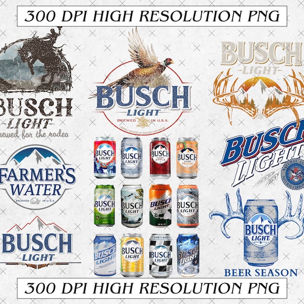 Vintage Busch Light Png, Retro Beer Png, Trendy Png, Beer Png for Beer Lovers