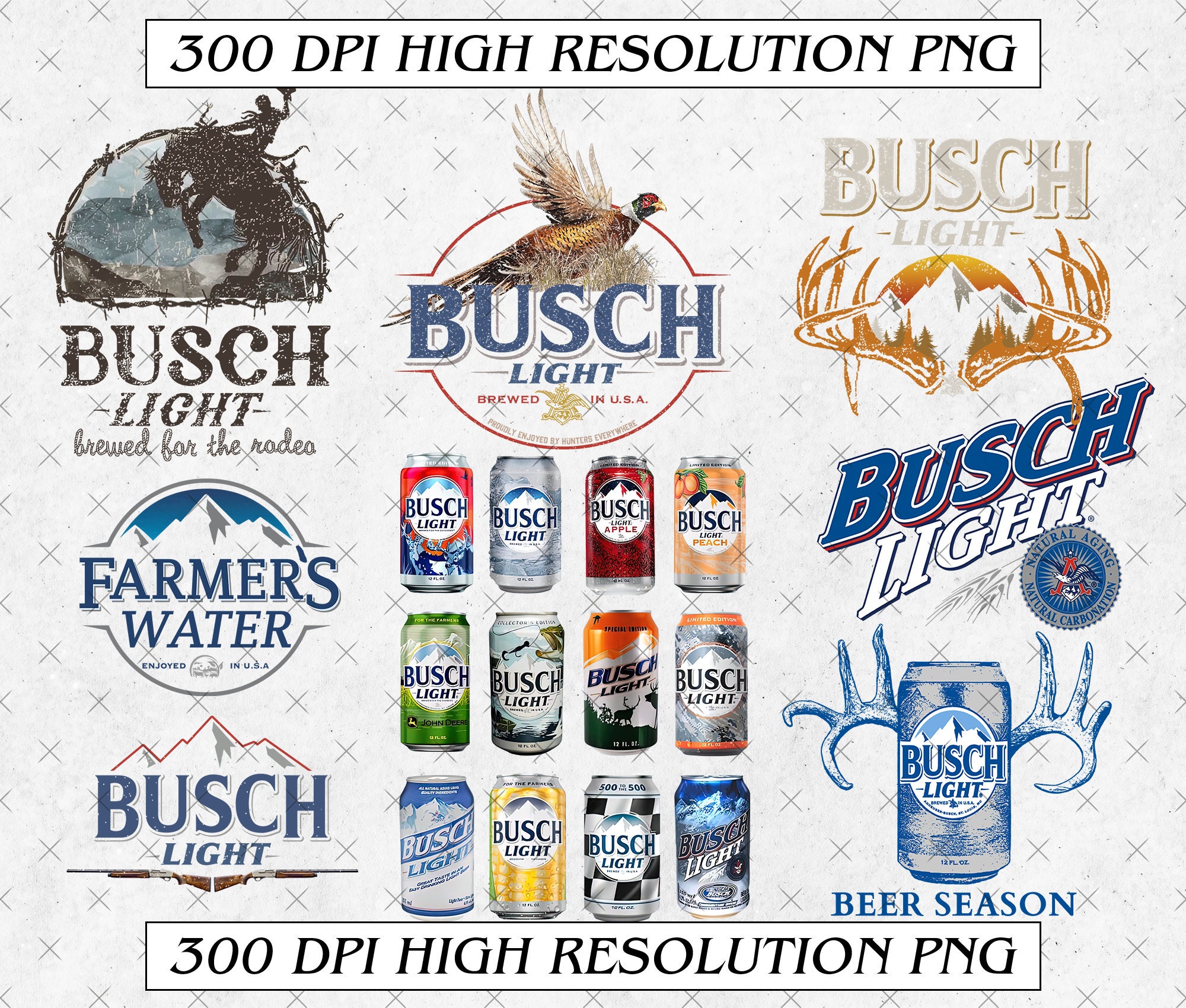 Busch Latte Brewed In USA SVG, Busch Latte PNG