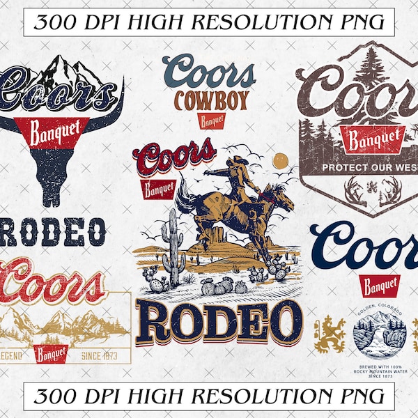 The Original Coors Cowboy Png, Coors Banquet Rodeo Png, Coors Cowboy Png, Western Punchy Western Png