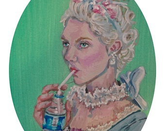 Marie Antoinette Original Gouache Portrait Prints - Based on Sofia Coppola's Marie Antoinette, 2006