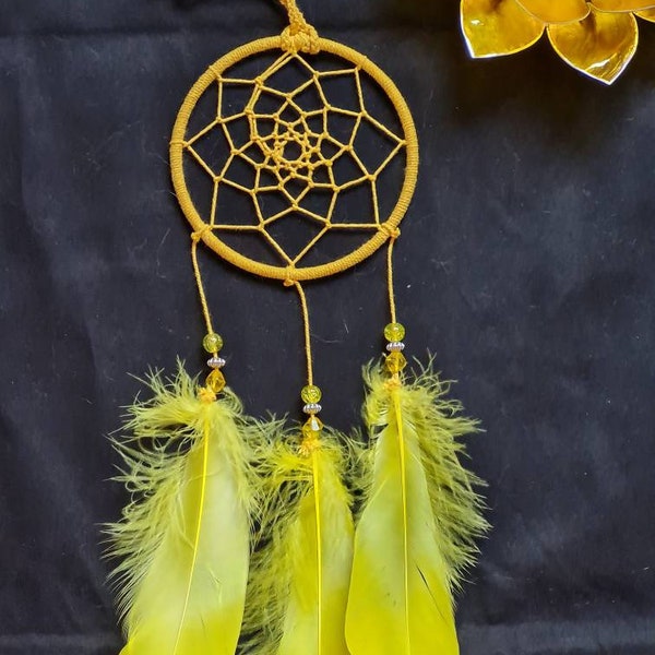 Yellow Dream Catcher Etsy