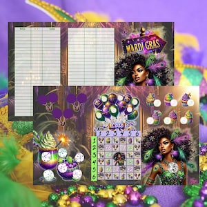 Mardi Gras / 3er Klappkarte  / Sparchallenge A6