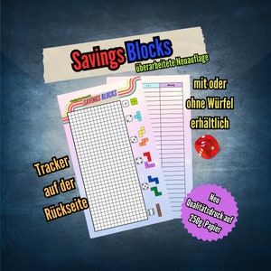 Savings Blocks/Dice Savings Game/A6 Envelope Method