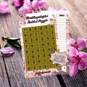 Frühlingshaftes Rubbel Puzzle Challenge / A6 Umschlagmethode