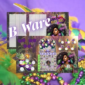B- Ware /Mardi Gras / 3er Klappkarte  / Sparchallenge A6