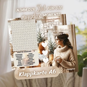 Nimm dir die Zeit der magischen Momente / Klappkarte  A6
