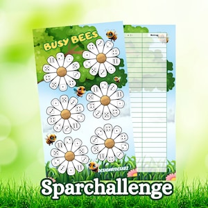 Busy Bees / Würfel-Rubbel-Challenge / A6 Umschlagmethode