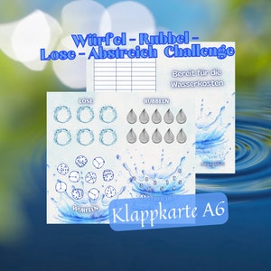 Bereit für die Wasserkosten / Nebenkosten / Klappkarte A6 / Sparchallenge