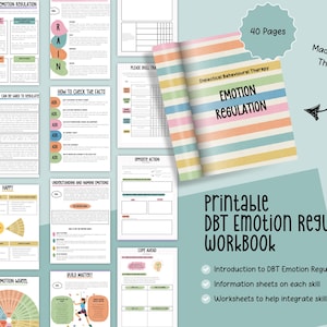 Printable DBT Emotion Regulation Workbook & Worksheets