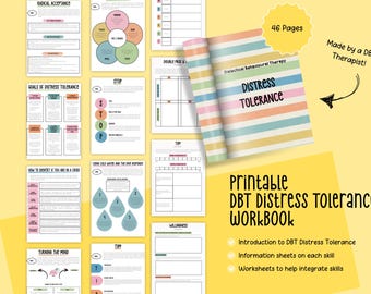Printable DBT Distress Tolerance Workbook & Worksheets